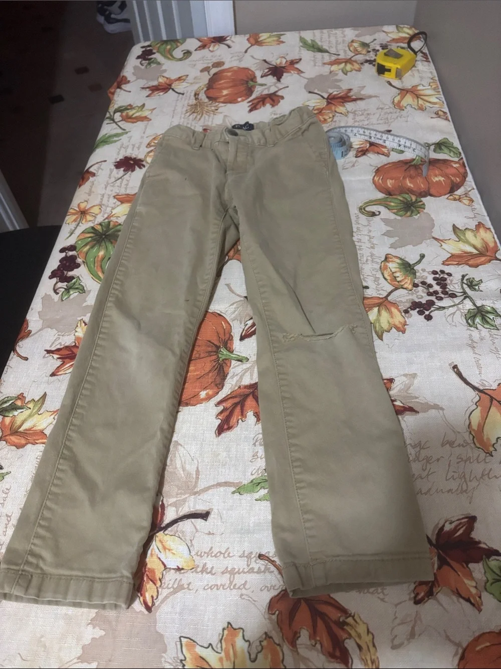 Khaki Straight-Leg Pants - Neutral Tan